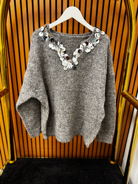 Pullover mit Pailetten